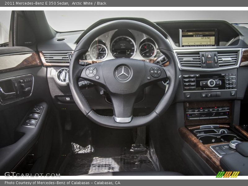 Arctic White / Black 2011 Mercedes-Benz E 350 Sedan