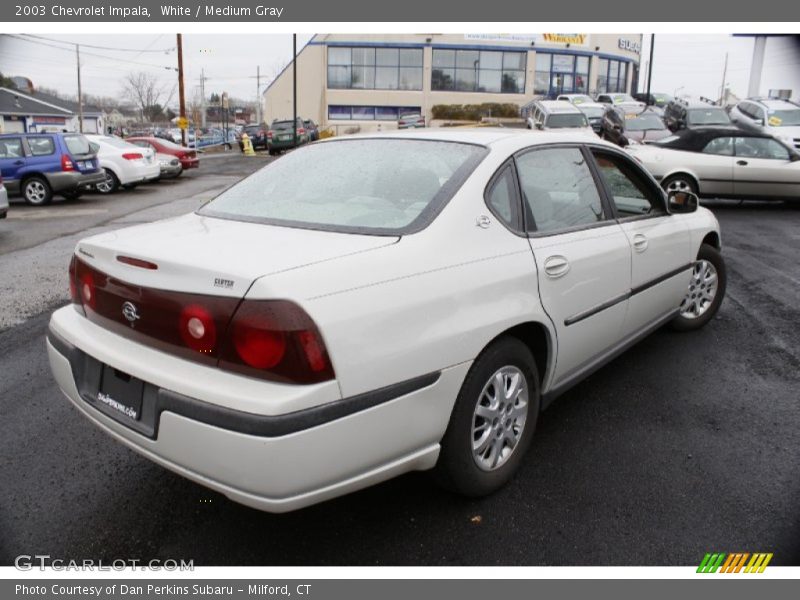 White / Medium Gray 2003 Chevrolet Impala