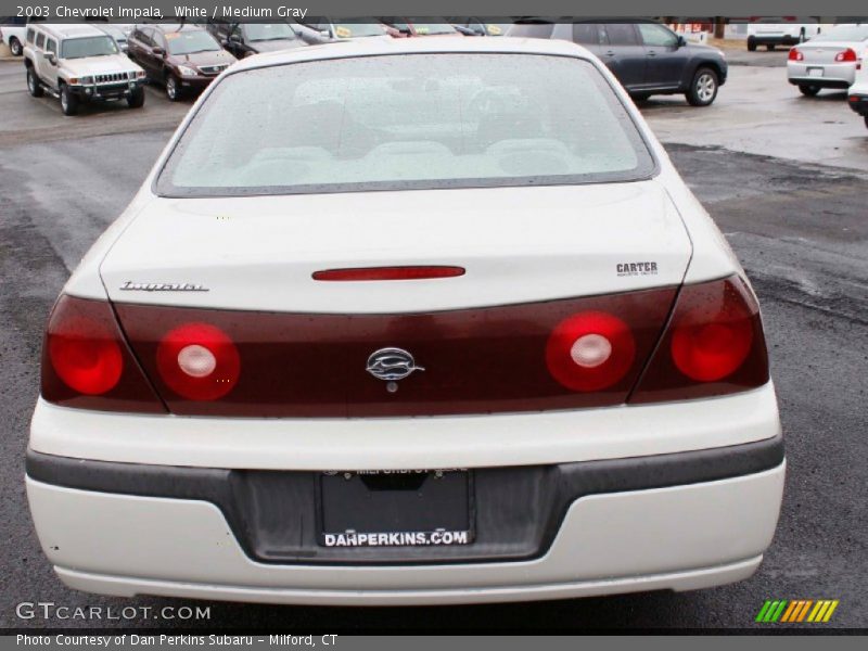 White / Medium Gray 2003 Chevrolet Impala