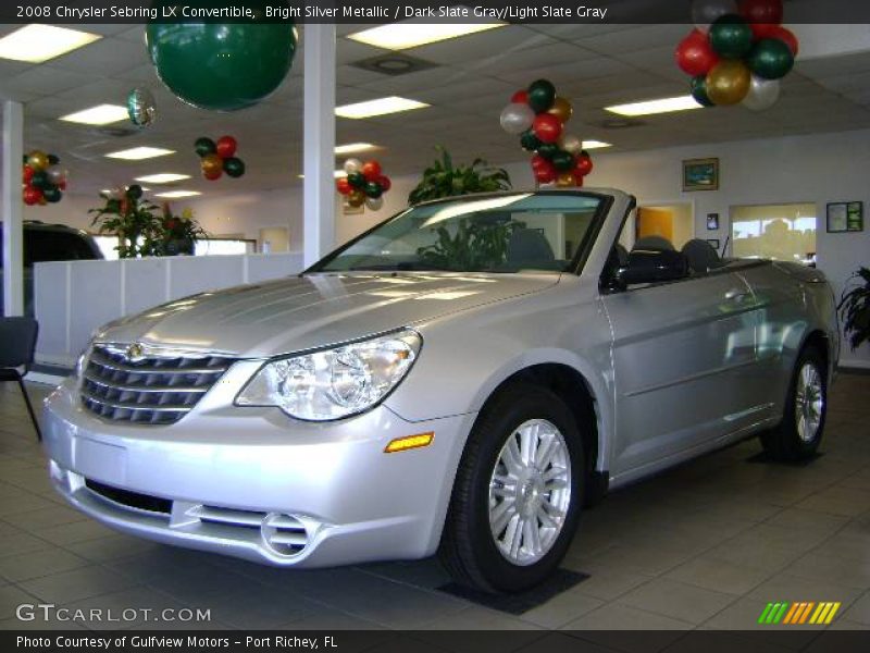 Bright Silver Metallic / Dark Slate Gray/Light Slate Gray 2008 Chrysler Sebring LX Convertible