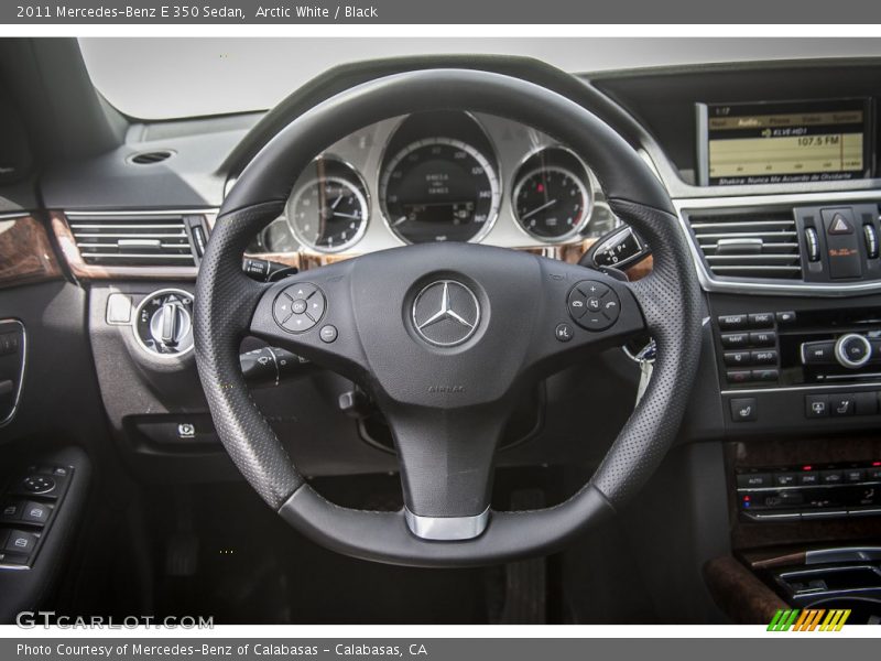Arctic White / Black 2011 Mercedes-Benz E 350 Sedan