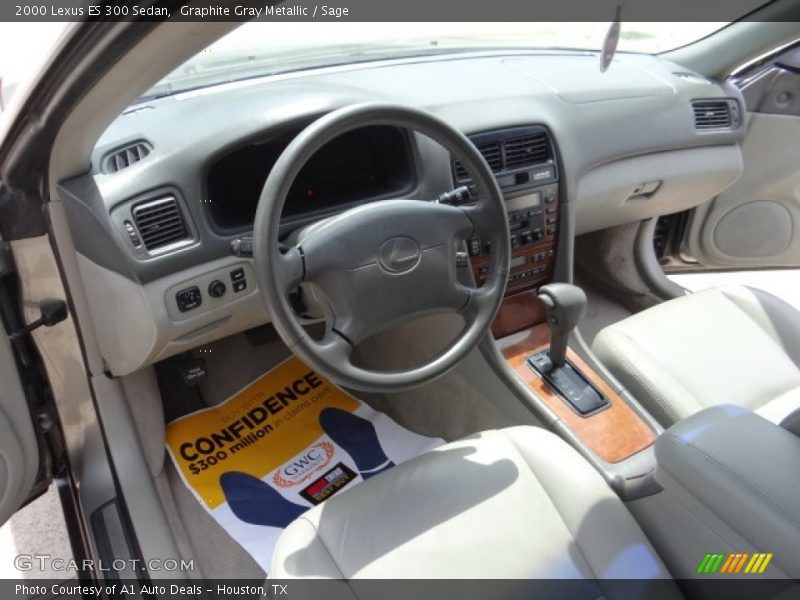 Graphite Gray Metallic / Sage 2000 Lexus ES 300 Sedan
