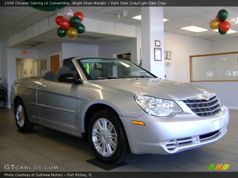 Bright Silver Metallic / Dark Slate Gray/Light Slate Gray 2008 Chrysler Sebring LX Convertible