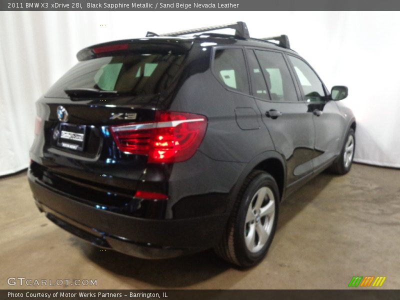 Black Sapphire Metallic / Sand Beige Nevada Leather 2011 BMW X3 xDrive 28i