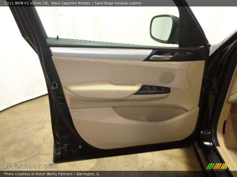 Black Sapphire Metallic / Sand Beige Nevada Leather 2011 BMW X3 xDrive 28i