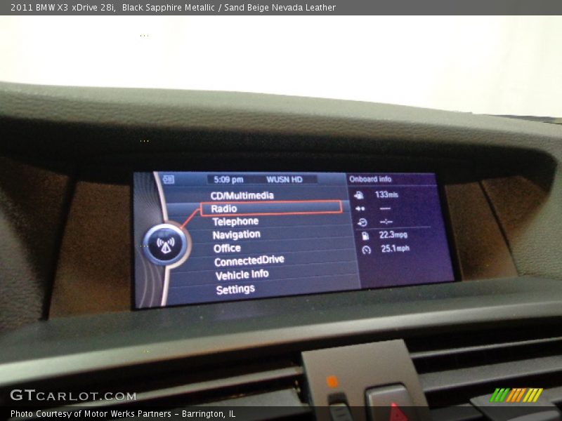 Black Sapphire Metallic / Sand Beige Nevada Leather 2011 BMW X3 xDrive 28i
