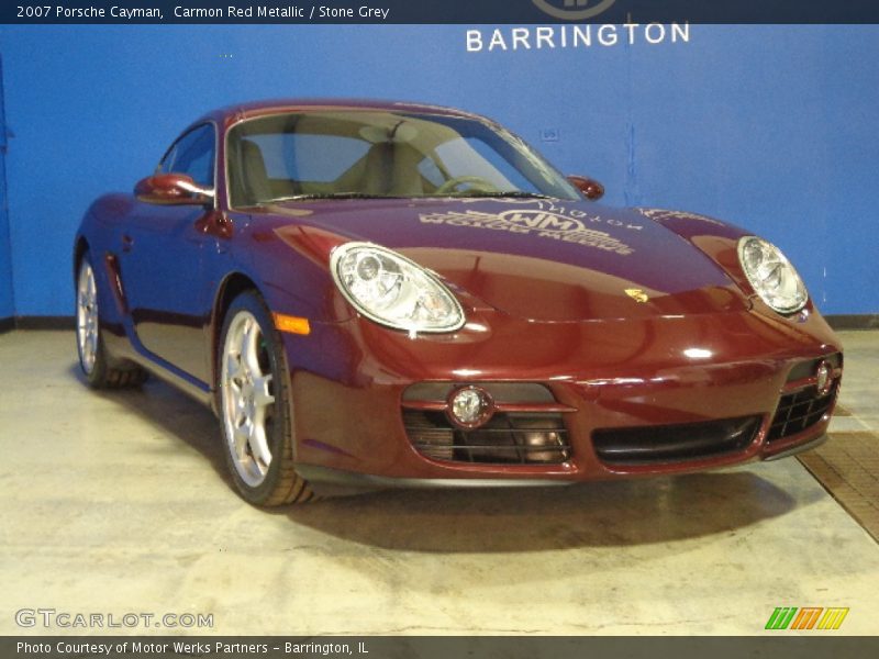 Carmon Red Metallic / Stone Grey 2007 Porsche Cayman