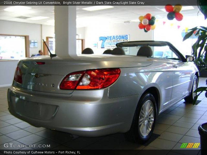 Bright Silver Metallic / Dark Slate Gray/Light Slate Gray 2008 Chrysler Sebring LX Convertible