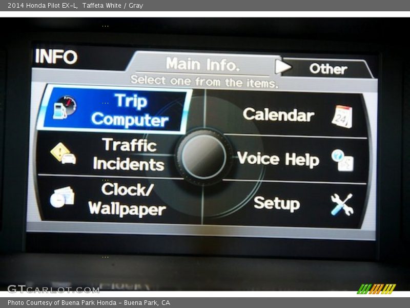 Taffeta White / Gray 2014 Honda Pilot EX-L