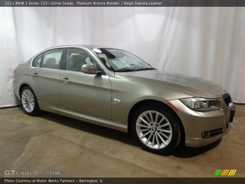 Platinum Bronze Metallic / Beige Dakota Leather 2011 BMW 3 Series 335i xDrive Sedan