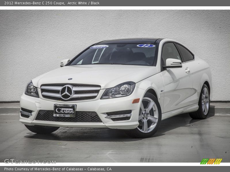 Arctic White / Black 2012 Mercedes-Benz C 250 Coupe