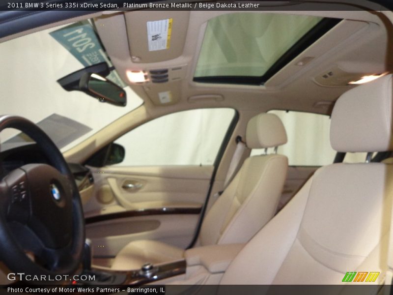Platinum Bronze Metallic / Beige Dakota Leather 2011 BMW 3 Series 335i xDrive Sedan