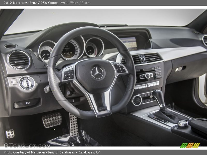 Arctic White / Black 2012 Mercedes-Benz C 250 Coupe