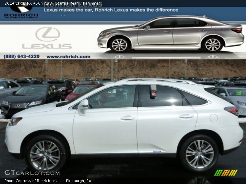 Starfire Pearl / Parchment 2014 Lexus RX 450h AWD