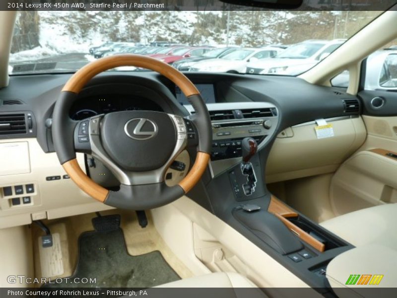 Starfire Pearl / Parchment 2014 Lexus RX 450h AWD