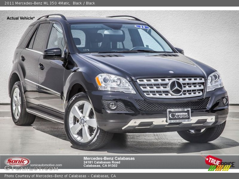 Black / Black 2011 Mercedes-Benz ML 350 4Matic