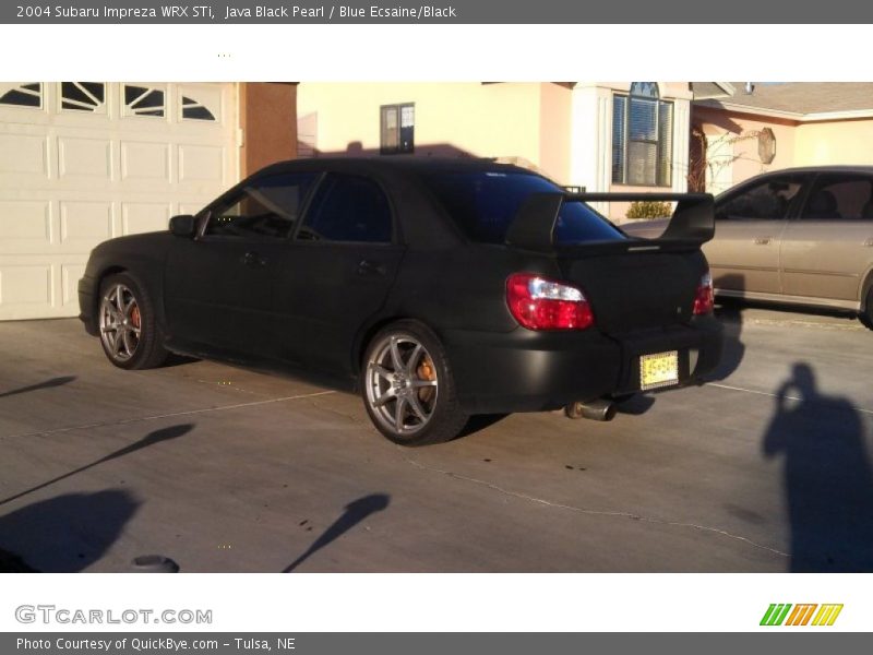 Java Black Pearl / Blue Ecsaine/Black 2004 Subaru Impreza WRX STi