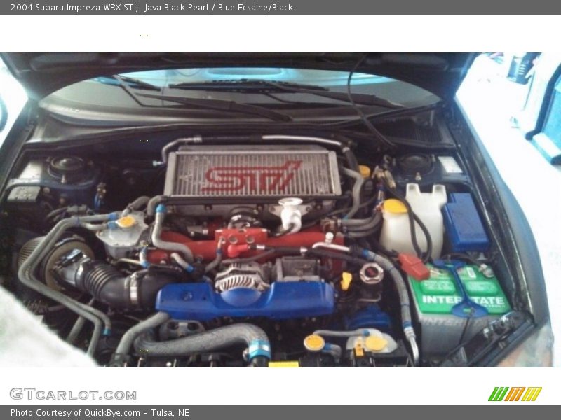 Java Black Pearl / Blue Ecsaine/Black 2004 Subaru Impreza WRX STi