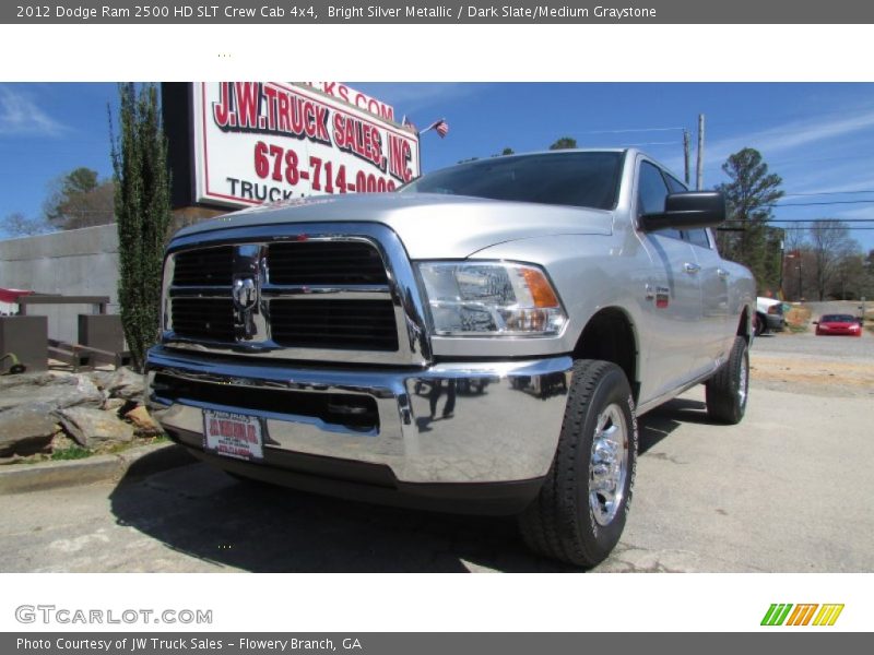 Bright Silver Metallic / Dark Slate/Medium Graystone 2012 Dodge Ram 2500 HD SLT Crew Cab 4x4