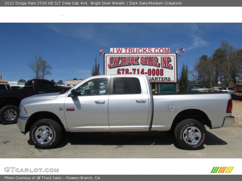 Bright Silver Metallic / Dark Slate/Medium Graystone 2012 Dodge Ram 2500 HD SLT Crew Cab 4x4