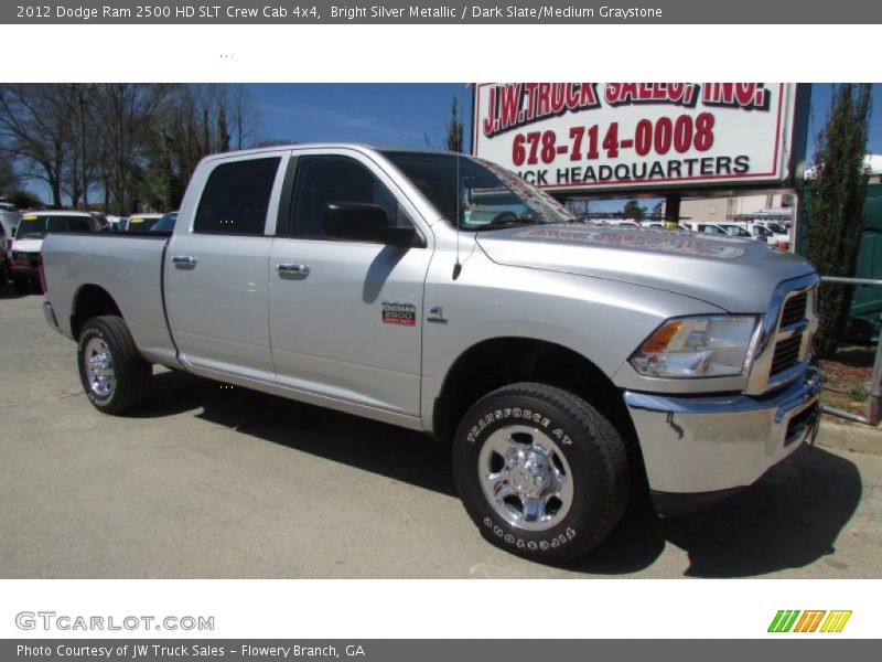 Bright Silver Metallic / Dark Slate/Medium Graystone 2012 Dodge Ram 2500 HD SLT Crew Cab 4x4