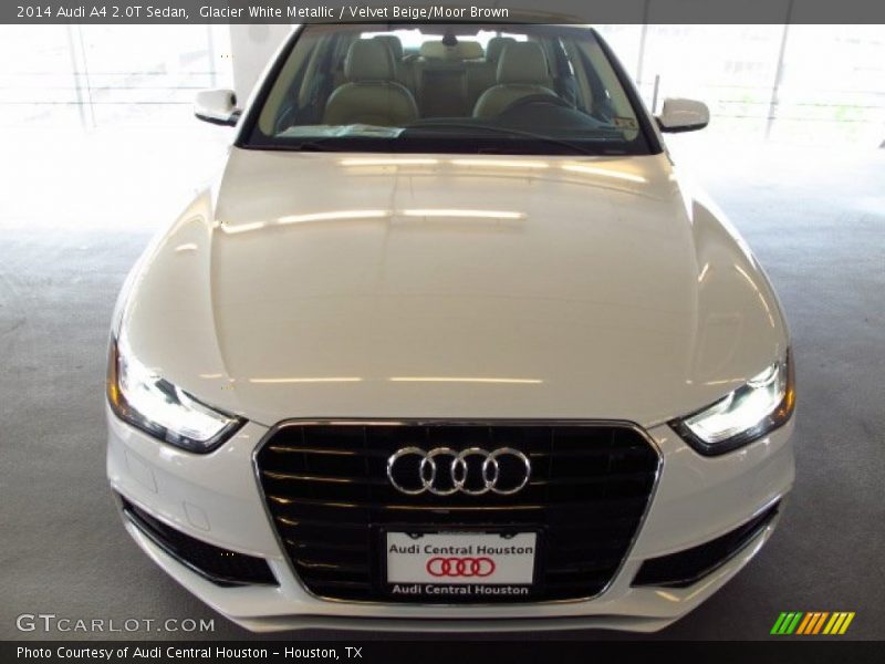 Glacier White Metallic / Velvet Beige/Moor Brown 2014 Audi A4 2.0T Sedan