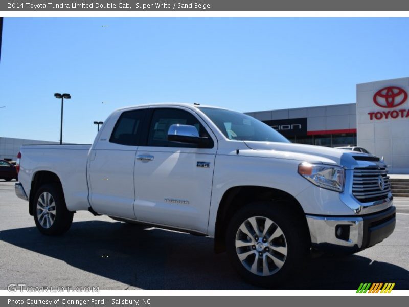 Super White / Sand Beige 2014 Toyota Tundra Limited Double Cab