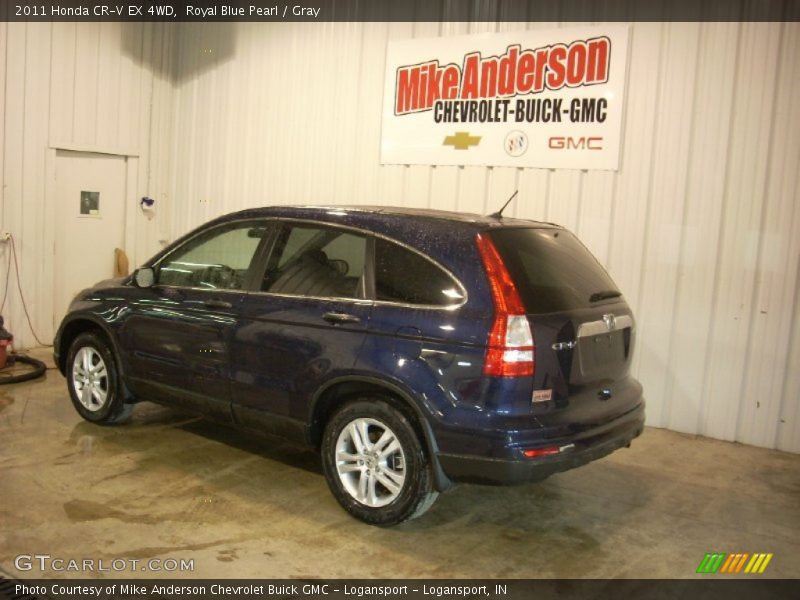 Royal Blue Pearl / Gray 2011 Honda CR-V EX 4WD