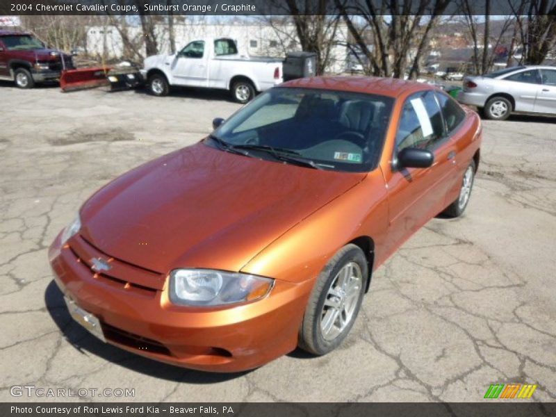 Sunburst Orange / Graphite 2004 Chevrolet Cavalier Coupe