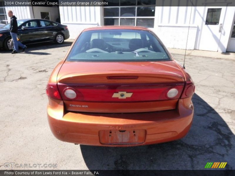 Sunburst Orange / Graphite 2004 Chevrolet Cavalier Coupe