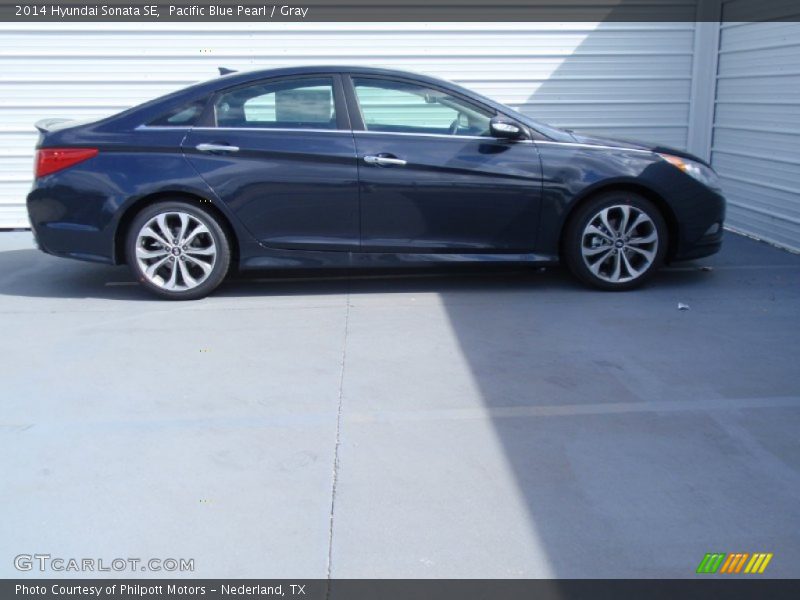 Pacific Blue Pearl / Gray 2014 Hyundai Sonata SE