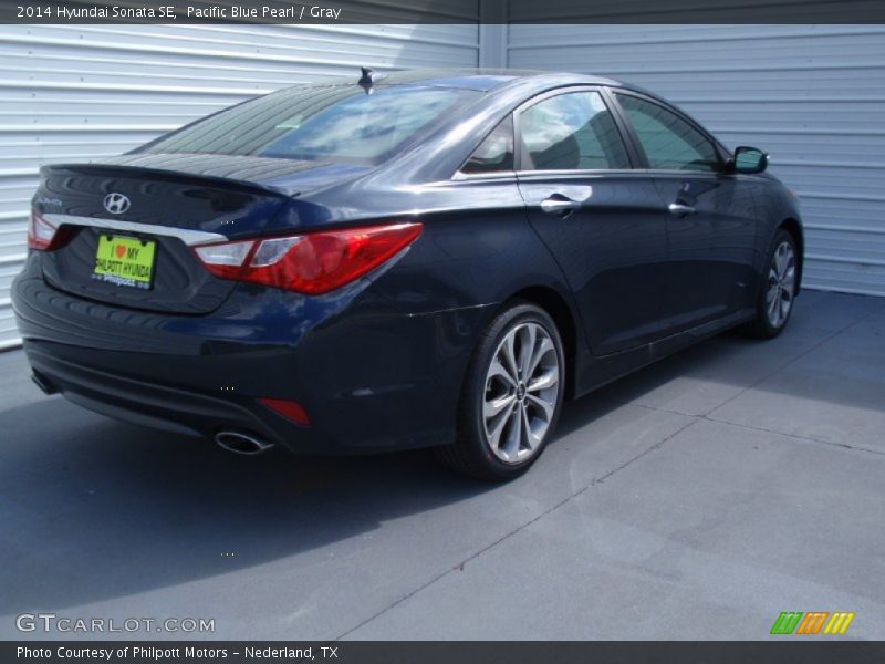 Pacific Blue Pearl / Gray 2014 Hyundai Sonata SE