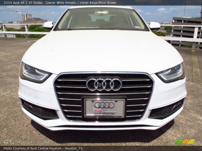 Glacier White Metallic / Velvet Beige/Moor Brown 2014 Audi A4 2.0T Sedan
