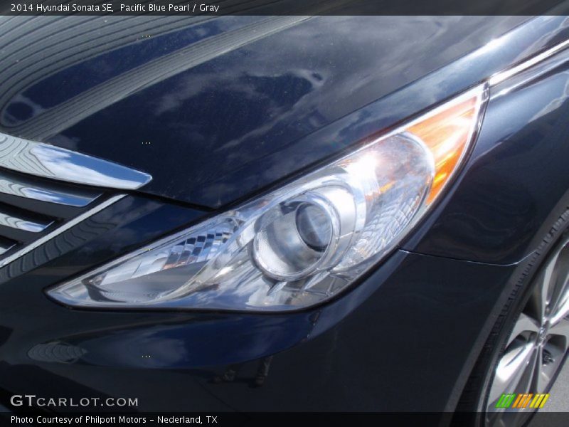 Pacific Blue Pearl / Gray 2014 Hyundai Sonata SE