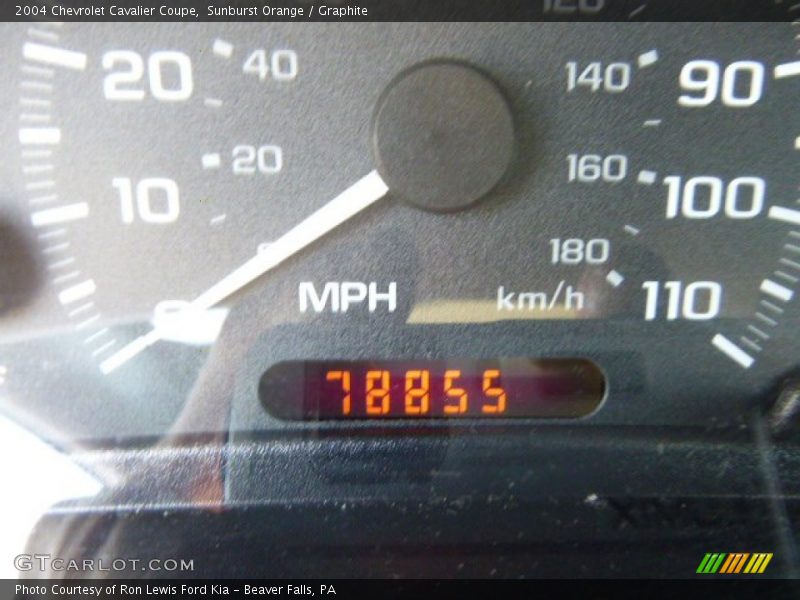 Sunburst Orange / Graphite 2004 Chevrolet Cavalier Coupe
