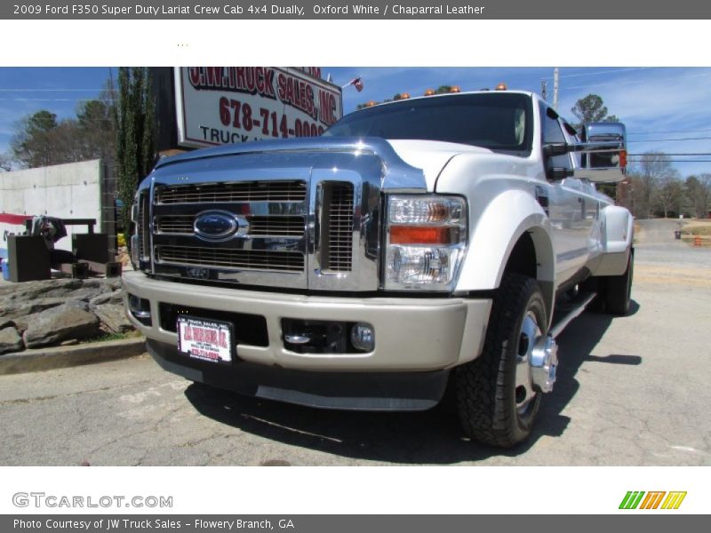 Oxford White / Chaparral Leather 2009 Ford F350 Super Duty Lariat Crew Cab 4x4 Dually