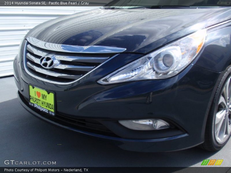Pacific Blue Pearl / Gray 2014 Hyundai Sonata SE