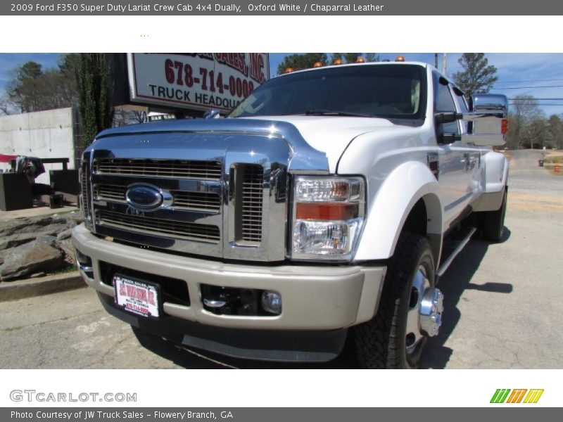 Oxford White / Chaparral Leather 2009 Ford F350 Super Duty Lariat Crew Cab 4x4 Dually