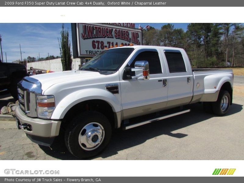 Oxford White / Chaparral Leather 2009 Ford F350 Super Duty Lariat Crew Cab 4x4 Dually