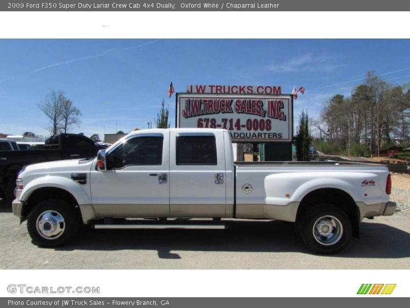 Oxford White / Chaparral Leather 2009 Ford F350 Super Duty Lariat Crew Cab 4x4 Dually