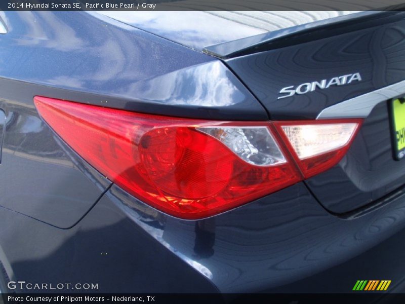 Pacific Blue Pearl / Gray 2014 Hyundai Sonata SE