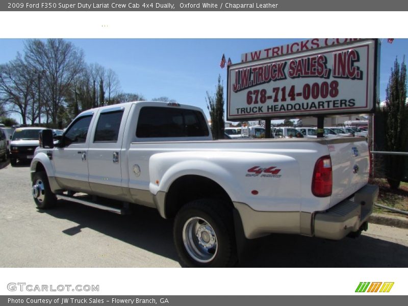 Oxford White / Chaparral Leather 2009 Ford F350 Super Duty Lariat Crew Cab 4x4 Dually