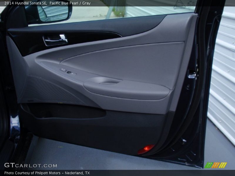 Pacific Blue Pearl / Gray 2014 Hyundai Sonata SE