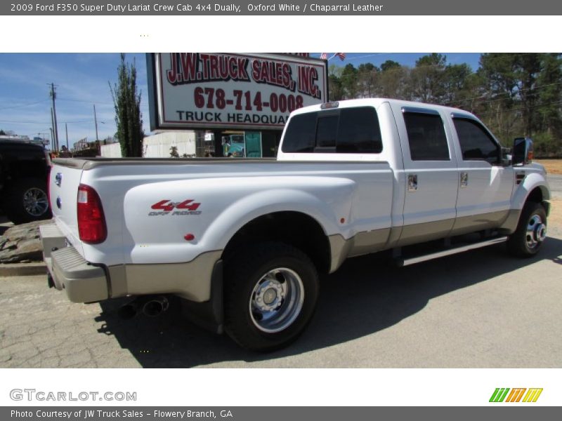 Oxford White / Chaparral Leather 2009 Ford F350 Super Duty Lariat Crew Cab 4x4 Dually