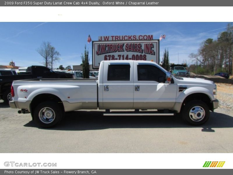 Oxford White / Chaparral Leather 2009 Ford F350 Super Duty Lariat Crew Cab 4x4 Dually