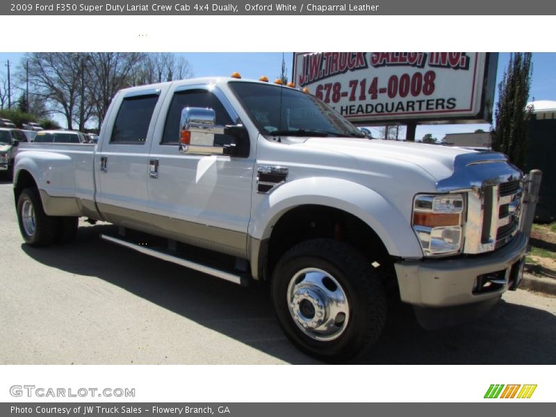 Oxford White / Chaparral Leather 2009 Ford F350 Super Duty Lariat Crew Cab 4x4 Dually
