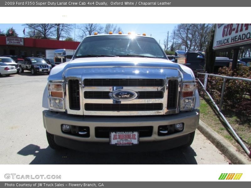 Oxford White / Chaparral Leather 2009 Ford F350 Super Duty Lariat Crew Cab 4x4 Dually