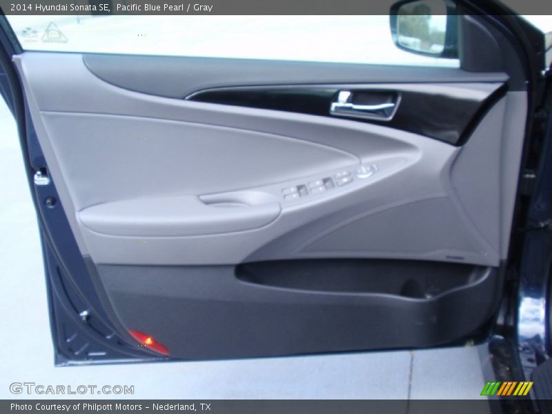 Pacific Blue Pearl / Gray 2014 Hyundai Sonata SE