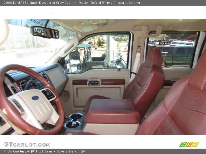 Oxford White / Chaparral Leather 2009 Ford F350 Super Duty Lariat Crew Cab 4x4 Dually