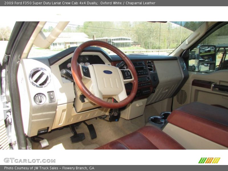 Oxford White / Chaparral Leather 2009 Ford F350 Super Duty Lariat Crew Cab 4x4 Dually